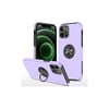 Mey İthalat®  iPhone 12 Pro Max Kılıf Elit Yüzüklü Kapak - Mor