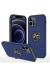 Mey İthalat®  iPhone 12 Pro Max Kılıf Elit Yüzüklü Kapak - Lacivert