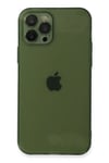Mey İthalat®  iPhone 12 Pro Max Kılıf Fly Lens Silikon - Yeşil