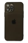 Mey İthalat®  iPhone 12 Pro Max Kılıf Fly Lens Silikon - Siyah