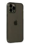 Mey İthalat®  iPhone 12 Pro Max Kılıf Fly Lens Silikon - Siyah