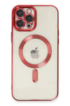 Mey İthalat®  iPhone 12 Pro Max Kılıf Kross Magneticsafe Kapak - Kırmızı