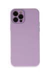 Mey İthalat®  iPhone 12 Pro Max Kılıf Lansman Glass Kapak - Lila