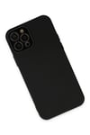 Mey İthalat®  iPhone 12 Pro Max Kılıf Lansman Glass Kapak - Siyah