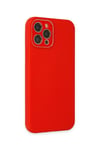 Mey İthalat®  iPhone 12 Pro Max Kılıf Lansman Glass Kapak - Kırmızı
