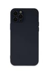 Mey İthalat®  iPhone 12 Pro Max Kılıf Lansman Glass Kapak - Lacivert