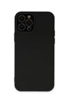 Mey İthalat®  iPhone 12 Pro Max Kılıf Lansman Glass Kapak - Siyah
