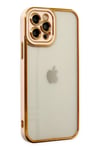 Mey İthalat®  iPhone 12 Pro Max Kılıf Liva Lens Silikon - Rose