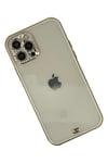 Mey İthalat®  iPhone 12 Pro Max Kılıf Liva Taşlı Silikon - Beyaz