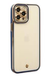 Mey İthalat®  iPhone 12 Pro Max Kılıf Liva Lens Silikon - Mavi