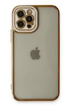 Mey İthalat®  iPhone 12 Pro Max Kılıf Liva Lens Silikon - Beyaz