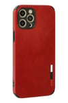 Mey İthalat®  iPhone 12 Pro Max Kılıf Loop Deri Silikon - Kırmızı