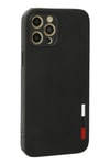 Mey İthalat®  iPhone 12 Pro Max Kılıf Loop Deri Silikon - Siyah