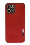 Mey İthalat®  iPhone 12 Pro Max Kılıf Loop Deri Silikon - Kırmızı