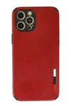 Mey İthalat®  iPhone 12 Pro Max Kılıf Loop Deri Silikon - Kırmızı