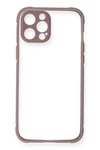 Mey İthalat®  iPhone 12 Pro Max Kılıf Miami Şeffaf Silikon - Açık Mor