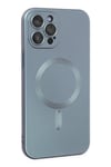 Mey İthalat®  iPhone 12 Pro Max Kılıf Moshi Lens Magneticsafe Silikon - Sierra Blue