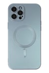 Mey İthalat®  iPhone 12 Pro Max Kılıf Moshi Lens Magneticsafe Silikon - Sierra Blue