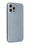 Mey İthalat®  iPhone 12 Pro Max Kılıf Nano içi Kadife Silikon - Sky Blue