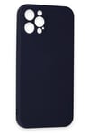 Mey İthalat®  iPhone 12 Pro Max Kılıf Nano içi Kadife Silikon - Lacivert