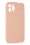 Mey İthalat®  iPhone 12 Pro Max Kılıf Nano içi Kadife Silikon - Pudra