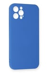 Mey İthalat®  iPhone 12 Pro Max Kılıf Nano içi Kadife Silikon - Mavi