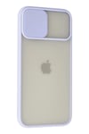 Mey İthalat®  iPhone 12 Pro Max Kılıf Palm Buzlu Kamera Sürgülü Silikon - Lila