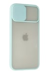 Mey İthalat®  iPhone 12 Pro Max Kılıf Palm Buzlu Kamera Sürgülü Silikon - Turkuaz