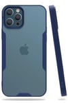 Mey İthalat®  iPhone 12 Pro Max Kılıf Platin Silikon - Lacivert