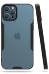 Mey İthalat®  iPhone 12 Pro Max Kılıf Platin Silikon - Siyah
