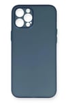 Mey İthalat®  iPhone 12 Pro Max Kılıf PP Ultra İnce Kapak - Mavi