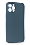 Mey İthalat®  iPhone 12 Pro Max Kılıf PP Ultra İnce Kapak - Mavi