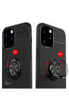 Mey İthalat®  iPhone 12 Pro Max Kılıf Range Yüzüklü Silikon - Siyah-Gold