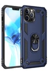 Mey İthalat®  iPhone 12 Pro Max Kılıf Sofya Yüzüklü Silikon Kapak - Lacivert