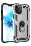 Mey İthalat®  iPhone 12 Pro Max Kılıf Sofya Yüzüklü Silikon Kapak - Gümüş