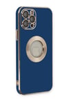 Mey İthalat®  iPhone 12 Pro Max Kılıf Store Silikon - Mavi
