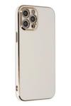 Mey İthalat®  iPhone 12 Pro Max Kılıf Volet Silikon - Beyaz