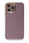 Mey İthalat®  iPhone 12 Pro Max Kılıf Volet Silikon - Mor