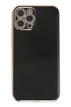 Mey İthalat®  iPhone 12 Pro Max Kılıf Volet Silikon - Siyah