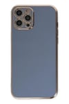 Mey İthalat®  iPhone 12 Pro Max Kılıf Volet Silikon - Mavi