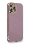 Mey İthalat®  iPhone 12 Pro Max Kılıf Volet Silikon - Mor
