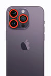 Mey İthalat®  iPhone 12 Pro Neon Fosforlu Kamera Lens - Turuncu