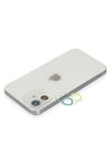 Mey İthalat®  iPhone 12 Renkli Kamera Lens Koruma Cam - Sarı-Mavi
