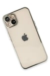 Mey İthalat®  iPhone 13 Kılıf  Lensli Silikon - Gümüş