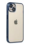 Mey İthalat®  iPhone 13 Kılıf  Lensli Silikon - Lacivert