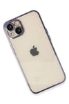 Mey İthalat®  iPhone 13 Kılıf  Lensli Silikon - Mor
