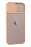 Mey İthalat®  iPhone 13 Kılıf Palm Buzlu Kamera Sürgülü Silikon - Pembe