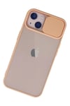 Mey İthalat®  iPhone 13 Kılıf Palm Buzlu Kamera Sürgülü Silikon - Pembe