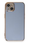 Mey İthalat®  iPhone 13 Kılıf Volet Silikon - Mavi