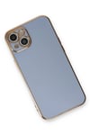 Mey İthalat®  iPhone 13 Kılıf Volet Silikon - Mavi
